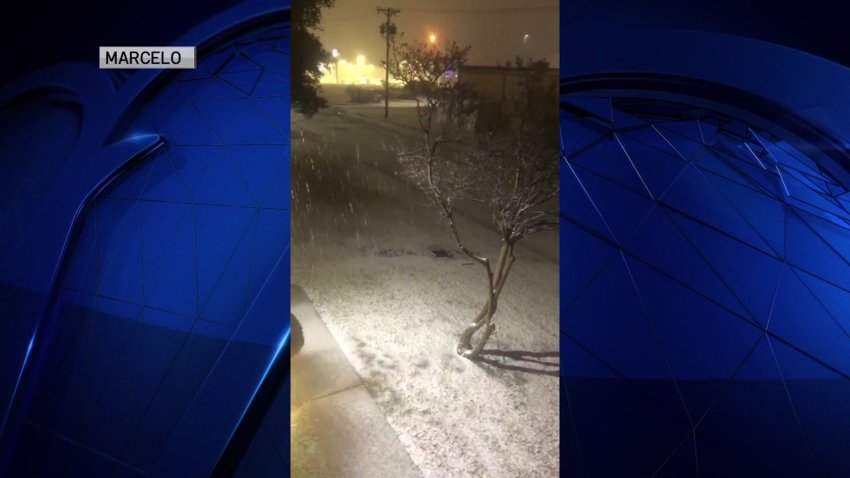 Viewers Share Images of Snow Falling Over North Texas