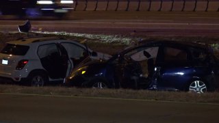 Sheriff's deputies were called about 2:10 a.m. to the 8600 block of East I-30, near St. Francis Avenue, where a 2008 Honda Fit and 2019 Chevrolet Trax were in the grassy median.