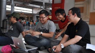 Bukalapak’s co-founders Achmad Zaky, Nugroho Herucahyono and Fajrin Rasyid.
