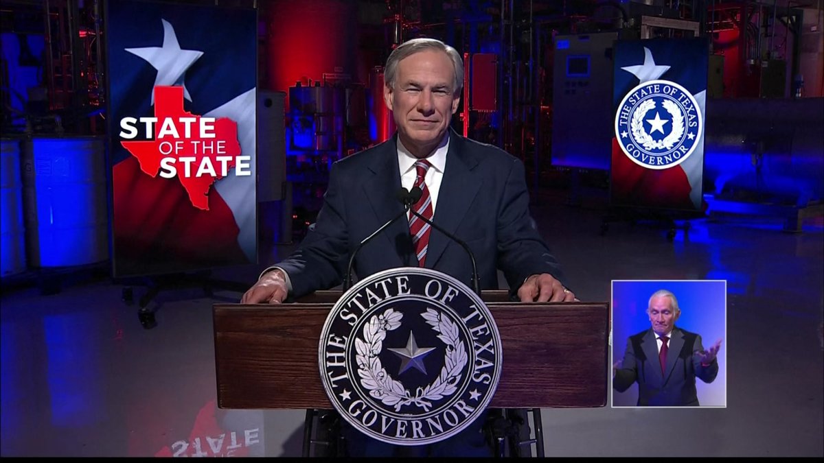 Raw Abbott’s State of the State Address NBC 5 DallasFort Worth