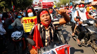 Myanmar protesters