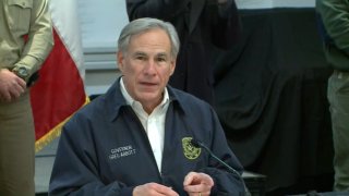 Texas Gov. Greg Abbott speaks at a press conference before a winter storm is expected to arrive in Texas on Saturday, Feb. 13, 2021.