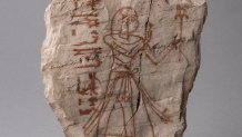 Ostracon depicting prince Kimbell Art Museum