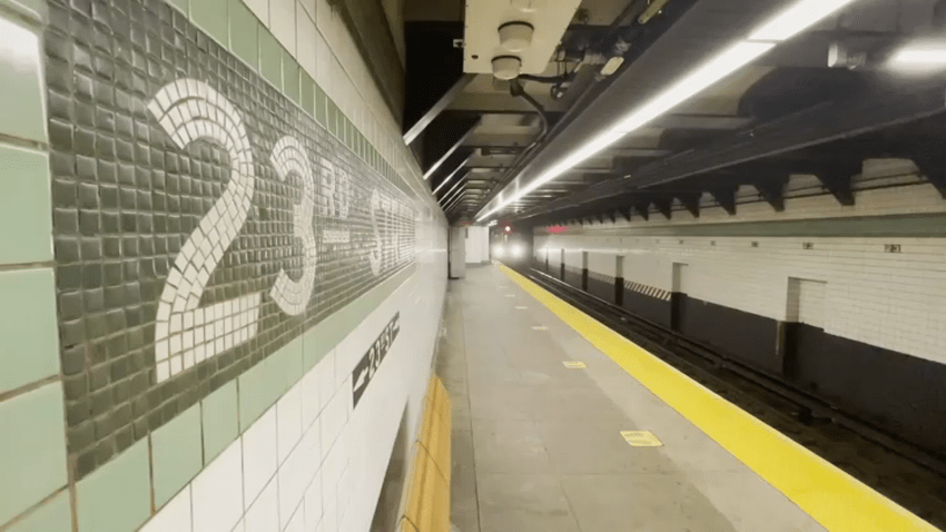 The 23rd Street subway station in Manhattan's Chelsea neighborhood