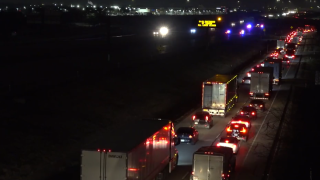At about 10:06 p.m., the driver left the roadway in the 800 block of East Interstate 20 and hit the inside barrier. The impact caused the pickup to overturn, police said.