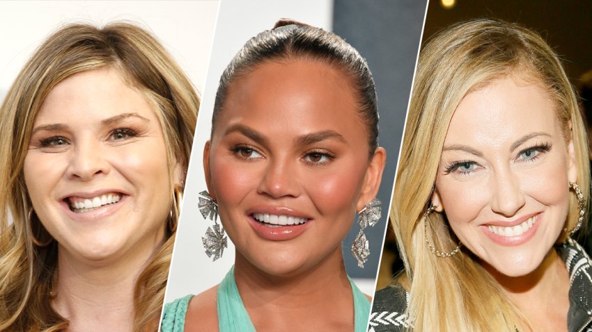 From left to right, Jenna Bush Hager, Chrissy Teigen and Stephanie Hollman.
