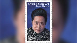 The new stamp featuring Chien-Shiung Wu.