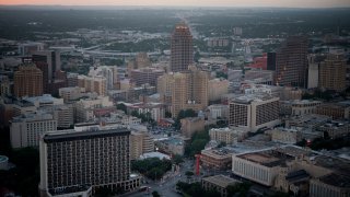 Buildings stand in the skyline of downtown San Antonio, Texas, U.S., on Thursday, June 5, 2014.