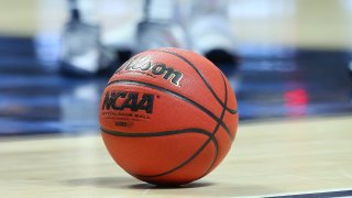 UNCASVILLE, CT – MARCH 07: General view of the game ball during the women’s American Athletic Conference Tournament game between Temple Owls and UConn Huskies on March 7, 2020, at Mohegan Sun Arena in Uncasville, CT. (Photo by M. Anthony Nesmith/Icon Sportswire via Getty Images)