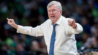 FILE: Texas A&M Aggies head coach Gary Blair calls a play in game action during the Women's NCAA Division I Championship - Third Round game between the Notre Dame Fighting Irish and the Texas A&M Aggies on March 30, 2019 at the Wintrust Arena in Chicago, Illinois.