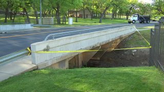 Bedford police arrested a person they say is connecting to an explosion that shut down a bridge on Forest Ridge Drive just north of Bedford Road for several hours. NBC 5 reporter Lili Zheng has the latest.