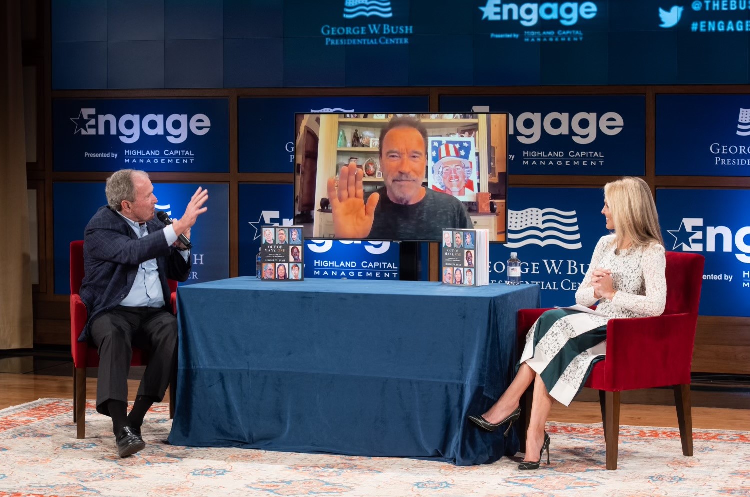 NBC 5 Anchor Meredith Land emcees “A Conversation with Governor Arnold Schwarzenegger” where President George W. Bush and Governor Schwarzenegger discuss the need for comprehensive immigration reform.