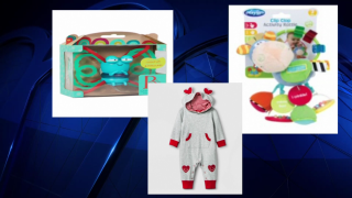 Three separate recalls of products that could all pose a choking hazard for infants have been issued.