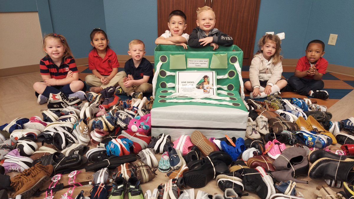 Local Students Donate Shoes for Charity NBC 5 DallasFort Worth