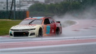 Chase Elliott (9) drives out of Turn 18 during practice for Sunday's NASCAR Cup Series auto race at the Circuit of the Americas in Austin, Texas, Saturday, May 22, 2021.