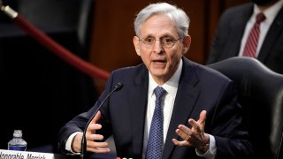 Judge Merrick Garland, President Joe Biden's pick to be attorney general, answers questions from Sen. John Kennedy, R-La., as he appears before the Senate Judiciary Committee for his confirmation hearing, on Capitol Hill in Washington, Monday, Feb. 22, 2021.