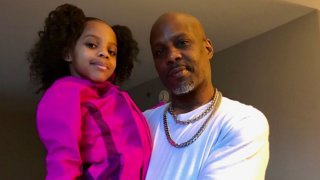 Sonovah Hillman Jr., left, and her father Earl Simmons, known as DMX.