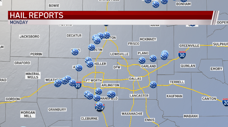 North Texas Sees Hailstorms To Start Week Of Lingering Rain Nbc 5 Dallas Fort Worth