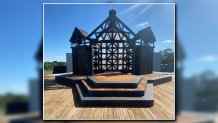 This set will be used for all three shows in Shakespeare Dallas' summer season.