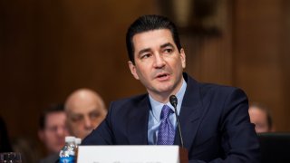 FDA Commissioner-designate Scott Gottlieb testifies during a Senate Health, Education, Labor and Pensions Committee hearing on April 5, 2017 at on Capitol Hill in Washington, D.C.
