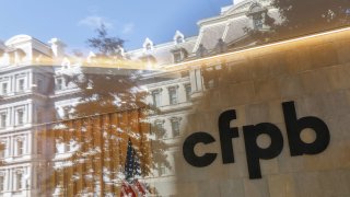 Signage is seen at the Consumer Financial Protection Bureau (CFPB) headquarters in Washington, D.C., U.S., August 29, 2020.