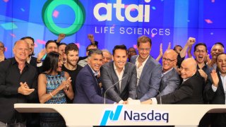 Atai Life Sciences at the Nasdaq for its IPO, June 18, 2021.