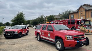 Atmos Energy informed the fire department that a gas leak had been detected under the foundation of the Britain Way Apartments in the 300 block of Lane Street.