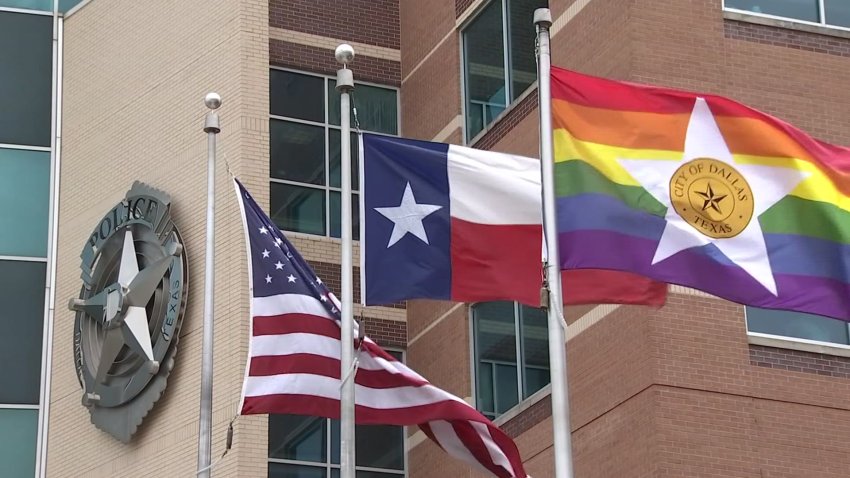 The City of Dallas is celebrating Pride Month by flying pride flags at Dallas Love Field, Dallas Police Headquarters and City Hall.