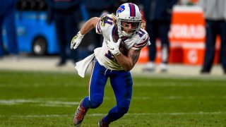 Buffalo Bills wide receiver Cole Beasley (11) runs after a catch during a game between the Denver Broncos and the Buffalo Bills at Empower Field at Mile High on Dec. 19, 2020 in Denver, Colorado.