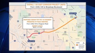 The scope of the massive corridor project includes widening and reconstructing I-30E from Interstate 345 and Interstate 45 to Ferguson Road — the portion of freeway that bisects parts of Deep Ellum, East Dallas, Fair Park, South Dallas and Pleasant Grove.