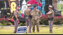 Investigators with the Texas DPS, JRB-San Antonio security forces outside Joint Reserve Base San Antonio-Lackland, June 9, 2021.