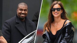 Kanye West (left), Irina Shayk (right).