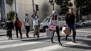 Shoppers in San Francisco.