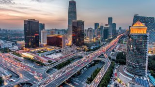 An aerial image of Beijing, China