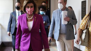 U.S. Speaker of the House Rep. Nancy Pelosi arrives at a weekly news conference at the U.S. Capitol July 28, 2021 in Washington, D.C.