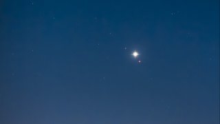 Venus and Mars in close conjunction in the dawn sky on October 5, 2017.