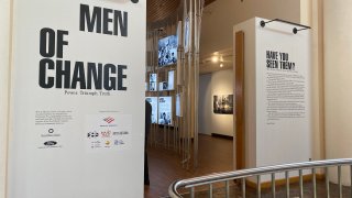 Men of Change African American Museum exhibition entrance