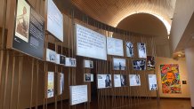 African American Museum Men of Change exhibition installation