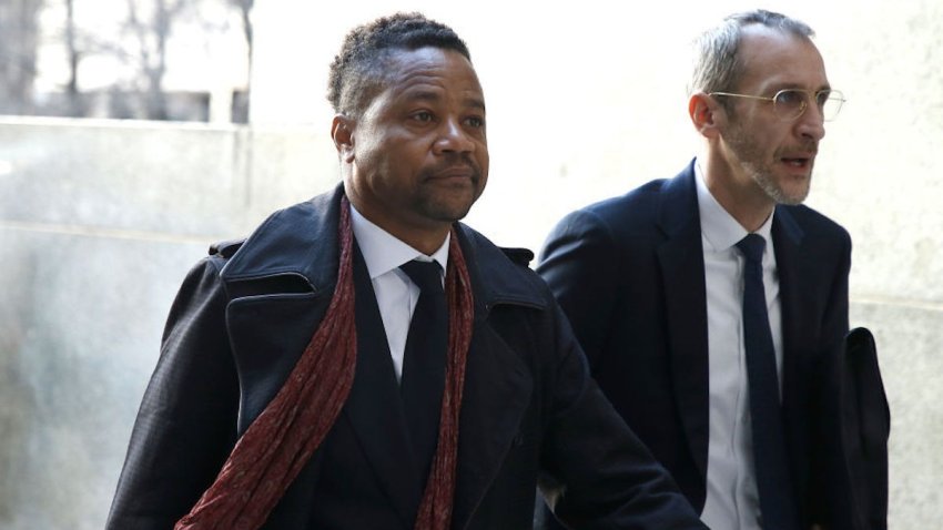 Cuba Gooding Jr. arrives at court in lower Manhattan on January 22, 2020 in New York City.
