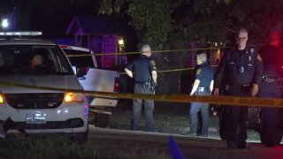 A man who shot a person during an argument early Monday in a Southwest Fort Worth backyard was chased down and beaten to death with bricks, police say.