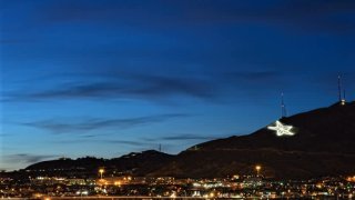 The “Star on the Mountain” landmark in El Paso, Texas.