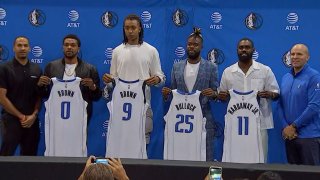 Dallas Mavericks introduce signings Friday, Aug. 27, 2021.