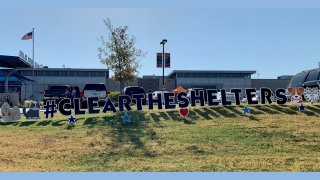 Clear the Shelters Yard Lettering