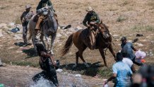 Border Patrol agents on horseback