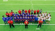 Joey Rodriguez with his Sam Houston High School soccer team.