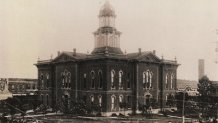 The original Grayson County Courthouse 