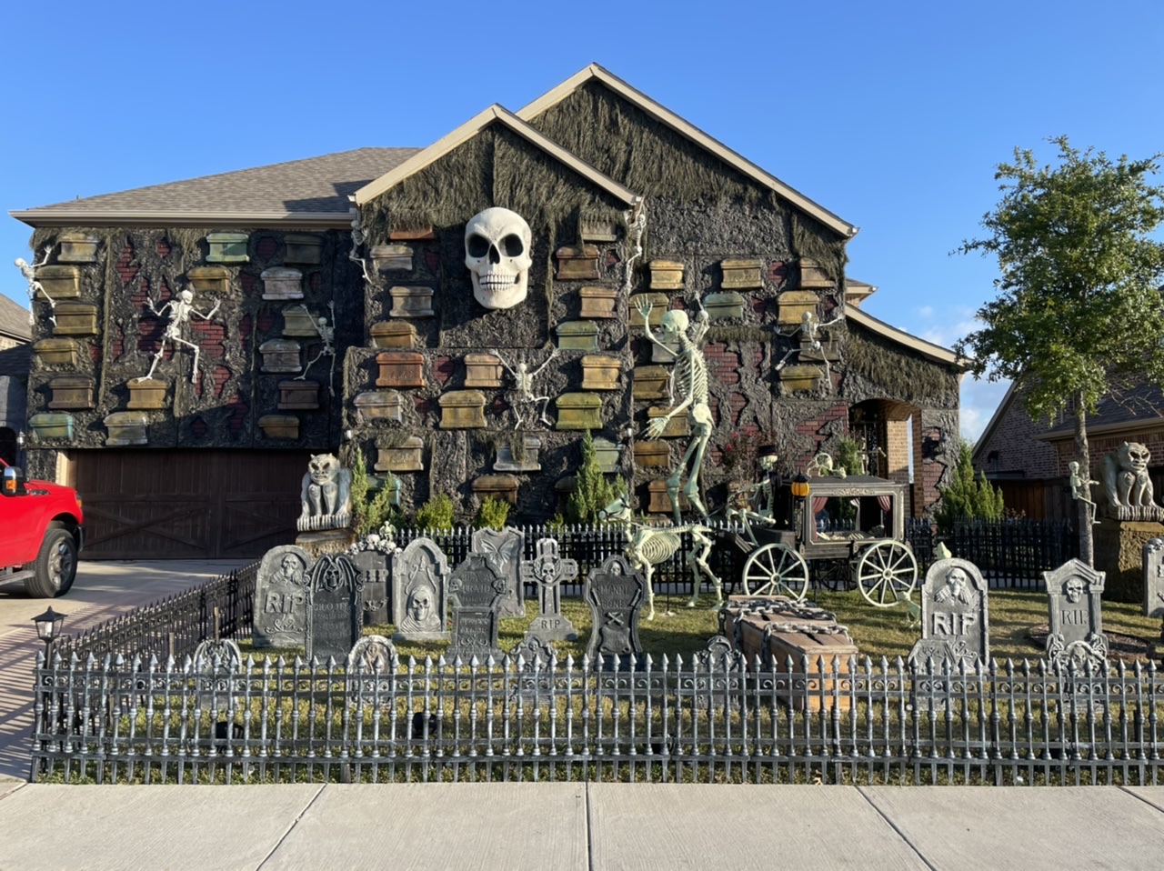 Daytime Halloween House Front Yard