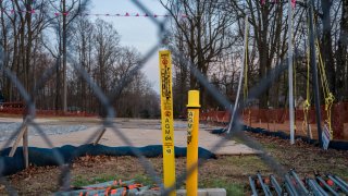 A section of the Mariner II East Pipeline construction