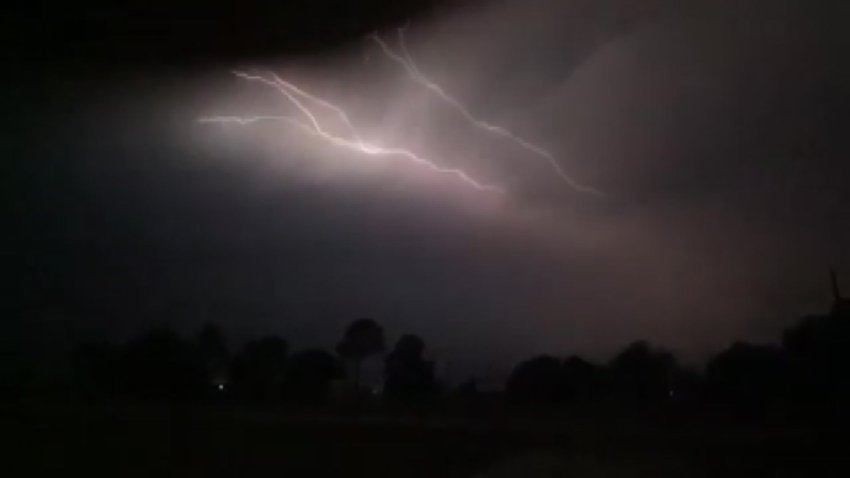 Storms Light Up the Sky in Dallas County Sunday Night