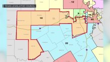 A map approved by the Texas Senate on Monday would move District 10 from entirely within Tarrant County to include several rural counties to the southwest.